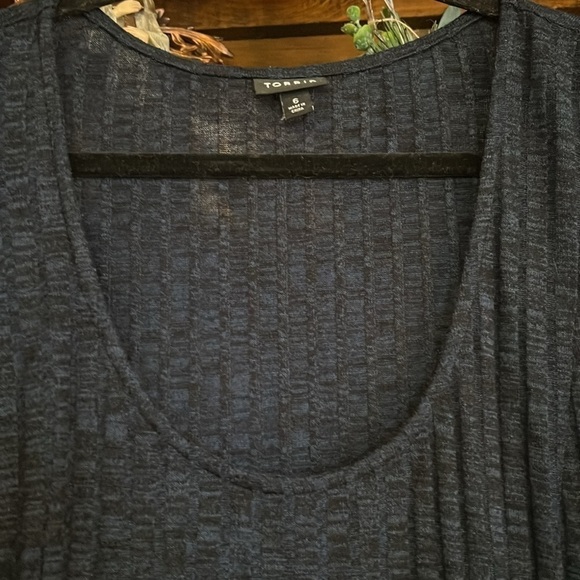TORRID Blue/Black Marbled Ribbed Knit Trapeze Style Sweater Dress, Size 6X,GUC. - Picture 4 of 9